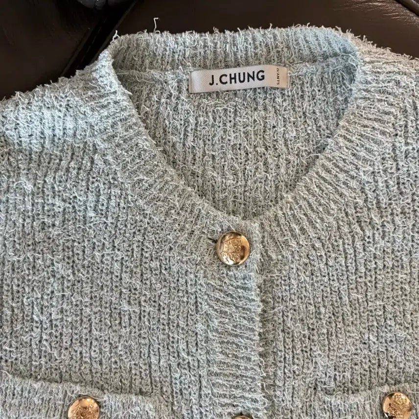 [BUNJANG] J.CHUNG Mint Tweed Cardigan / 제이청 민트 가디건