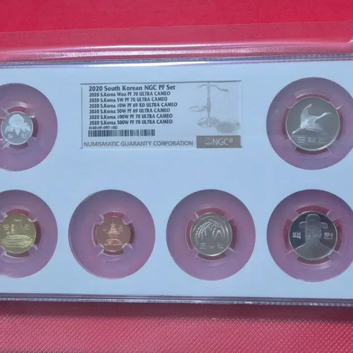 [BUNJANG] Bank of Korea 70th Anniversary Proof NGC Multi-Grading 6-Coin Set / 70주년 프루프 NGC 멀티그레이딩 (6종세트