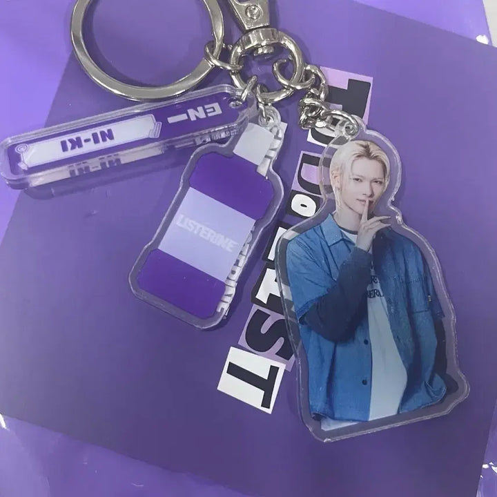 [BUNJANG] ENHYPEN Listerine Sunghoon Keyring / 엔하이픈 리스테린 니키 키링