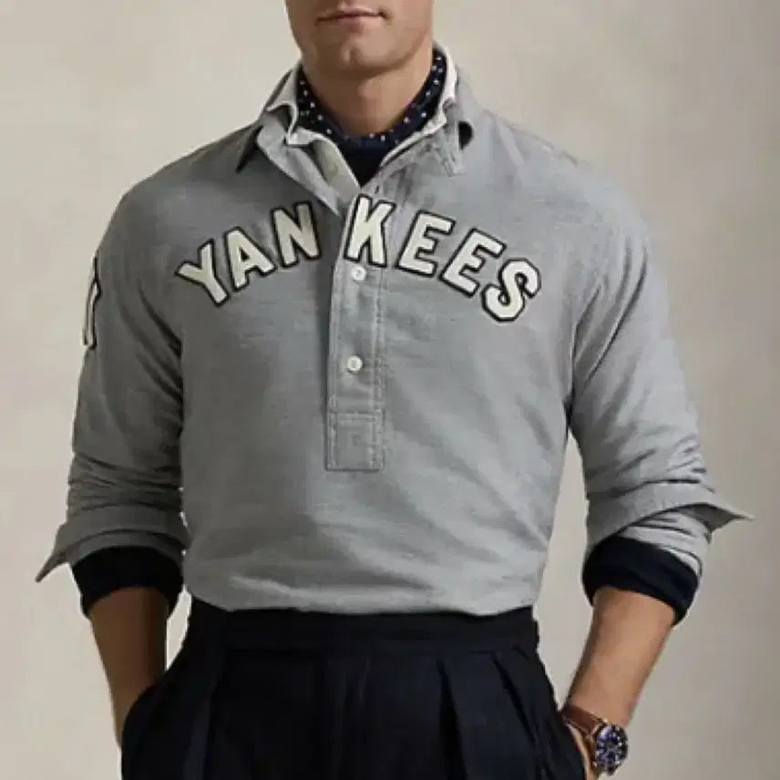 [BUNJANG] Polo Ralph Lauren Yankees Rugby Shirt / 폴로랄프로렌 양키스 럭비 셔츠