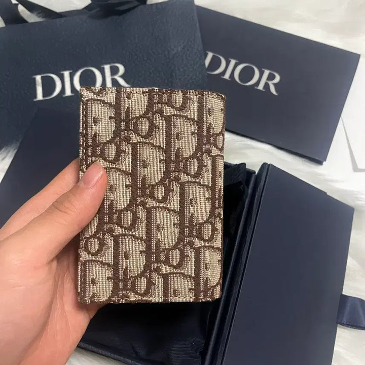 [BUNJANG] Dior Dior Oblique Organizer Card Holder Brown / 디올 오블리크 오거나이저 카드지갑 브라운