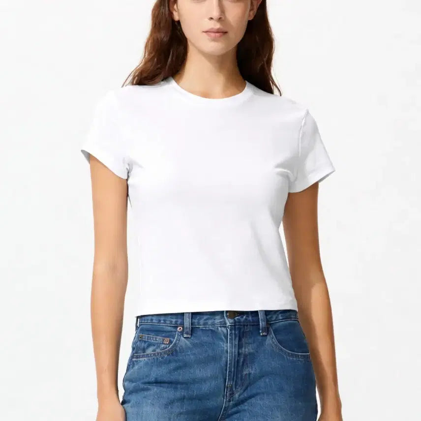 [BUNJANG] Uniqlo Mini T-Shirt White L / 유니클로 반팔티, 화이트, L