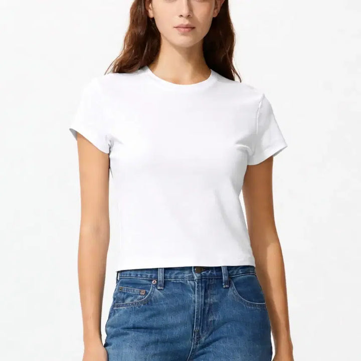 [BUNJANG] Uniqlo Mini T-Shirt White L / 유니클로 반팔티, 화이트, L