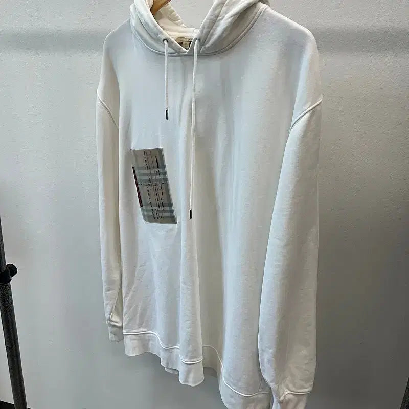[BUNJANG] Burberry Check Pocket Hoodie White / 110) 버버리 체크포켓 후드티