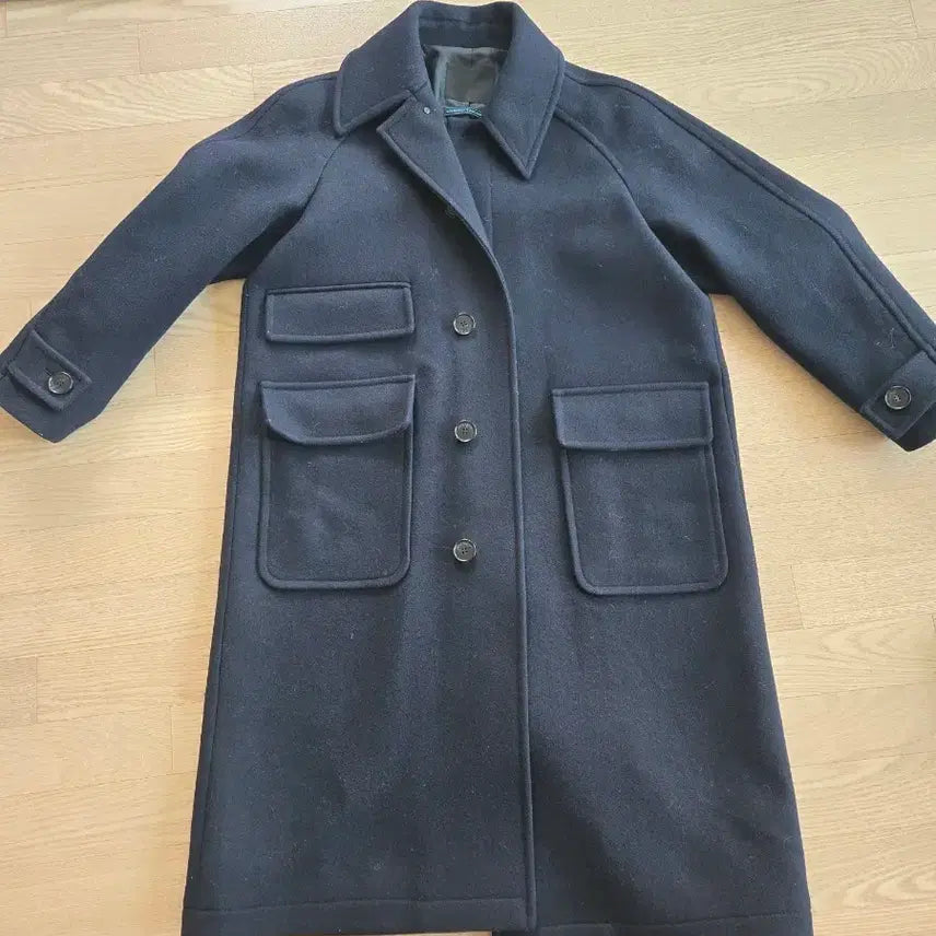 [BUNJANG] After Pray Balmacaan Coat Navy / 에프터프레이 발마칸 코트 네이비