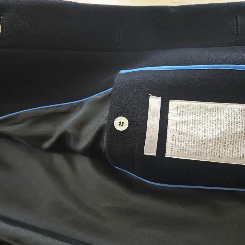 [BUNJANG] After Pray Balmacaan Coat Navy / 에프터프레이 발마칸 코트 네이비
