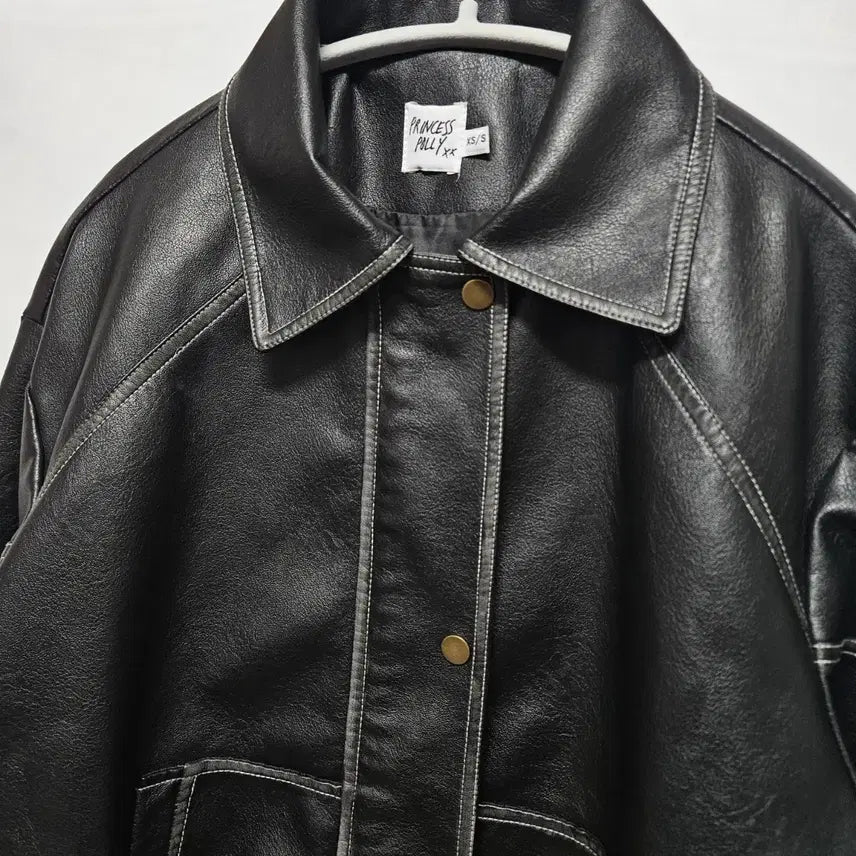 [BUNJANG] Princess Polly Banding Leather Jacket S / 프린세스폴리 밴딩 레더자켓 S