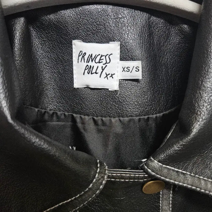 [BUNJANG] Princess Polly Banding Leather Jacket S / 프린세스폴리 밴딩 레더자켓 S
