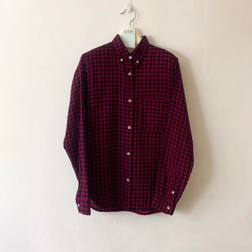 [BUNJANG] Isabel Marant Etoile Gingham Check Seersucker Shirt / 이자벨마랑 에뚜왈 ISABEL MARANT ETOILE깅엄 체크 셔츠