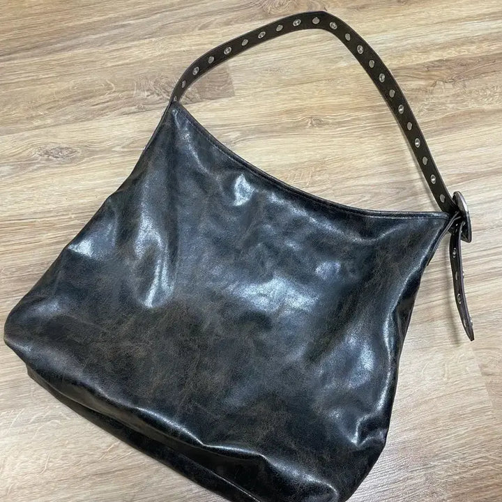 [BUNJANG] Zara Heart Buckle Shoulder Bag Brown / 자라 하트버클 숄더백