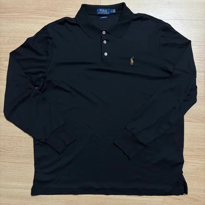 [BUNJANG] Polo Ralph Lauren Black Long Sleeve Polo Shirt XL / Polo 신형 폴로 랄프로렌 블랙 긴팔 카라티 XL