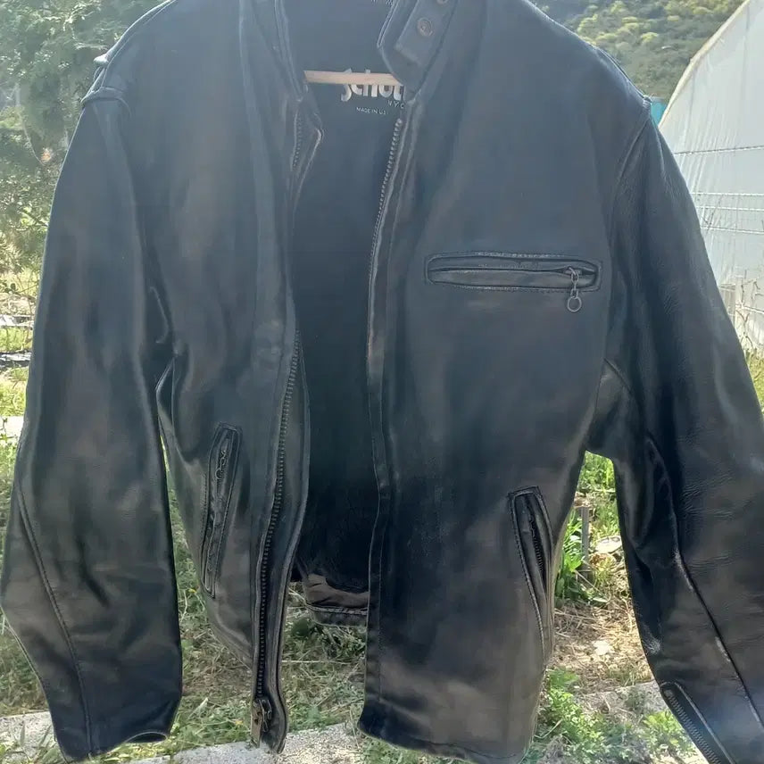 [BUNJANG] Schott NYC Single Rider Jacket - Made in USA Winter Boa Fur Lined / 쇼트) 싱글 라이더 자켓 겨울용 메이드인USA (남 L)