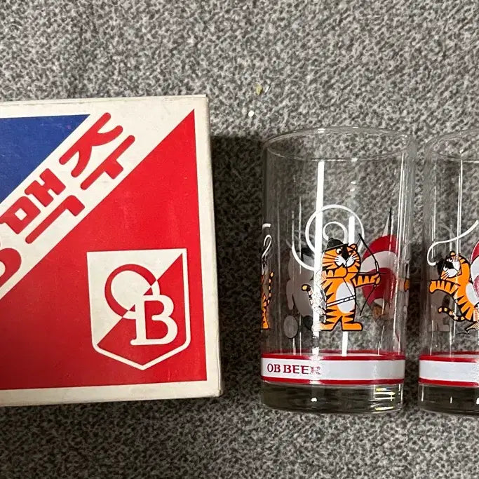 [BUNJANG] 1988 Seoul Olympics OB Beer Hodori Vintage Cup Set / 1988 서울올림픽 공식 OB맥주 기념 호돌이 빈 티지 컵 세트" 핵심