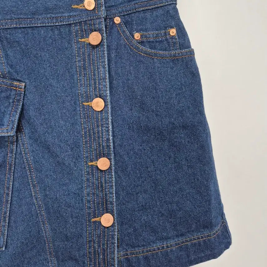 [BUNJANG] Lucky Chouette Denim Mini Skirt / 럭키슈에뜨 데님 미니 스커트