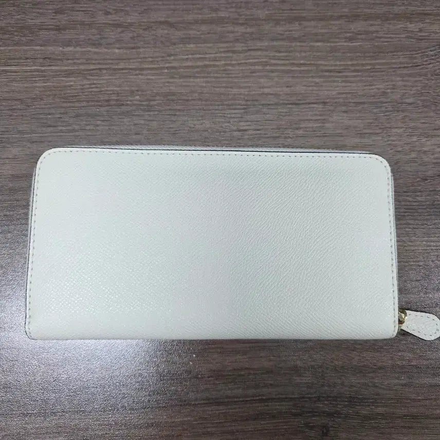[BUNJANG] Coach White Leather Long Wallet / 코치 화이트 레더 장지갑