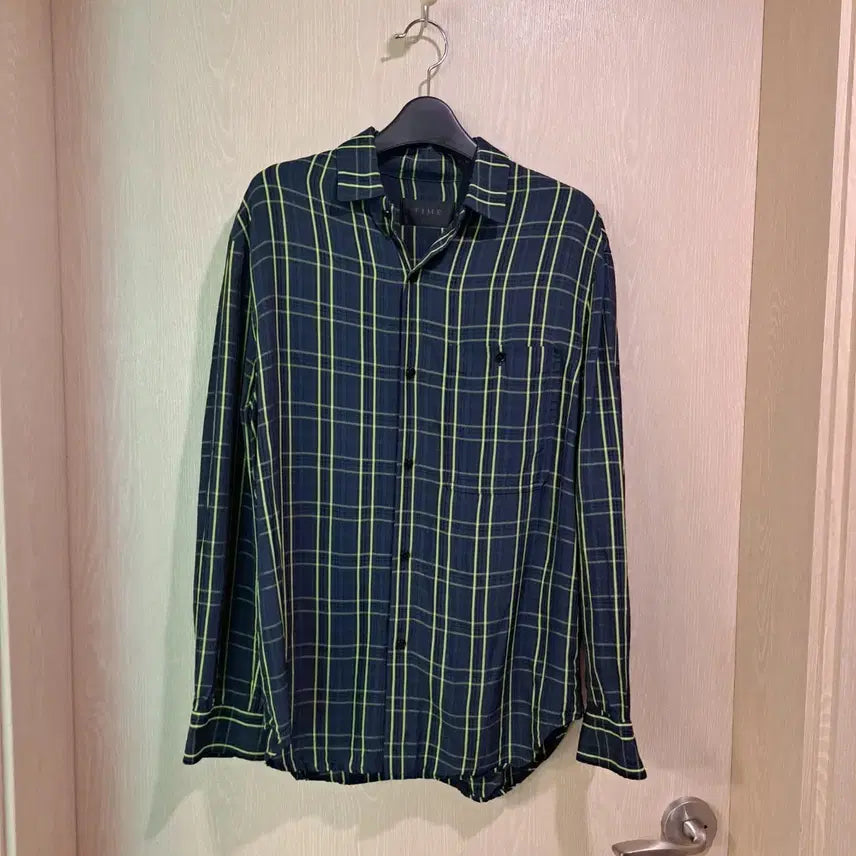 [BUNJANG] TIME Check Long Sleeve Shirt Men&