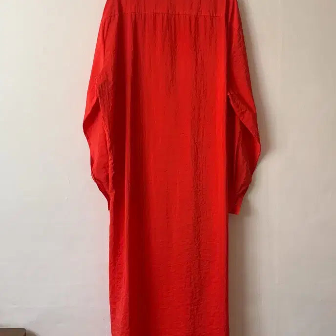 [BUNJANG] Lemaire Twisted Shirt Dress Vermillion Red FR36 / [FR36] 르메르 LEMAIRE 트위스티드 셔츠 드레스