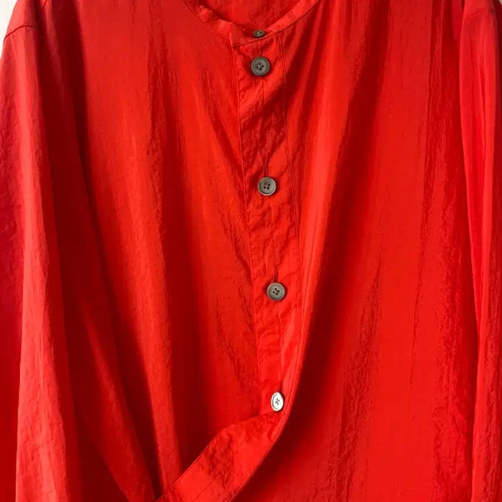 [BUNJANG] Lemaire Twisted Shirt Dress Vermillion Red FR36 / [FR36] 르메르 LEMAIRE 트위스티드 셔츠 드레스