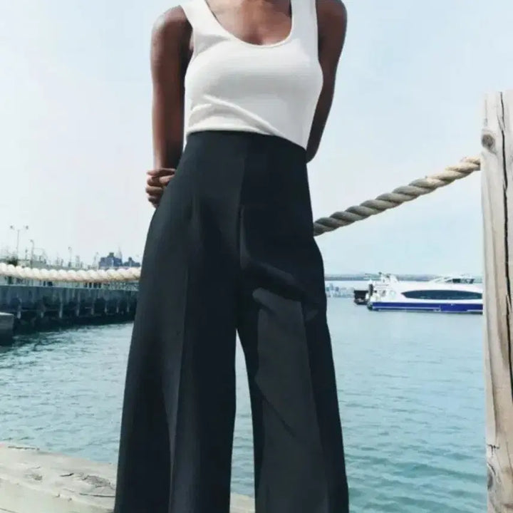 [BUNJANG] Zara Wide-Leg Culottes Pants (New) / 자라 와이드레그 큐롯 팬츠 새상품