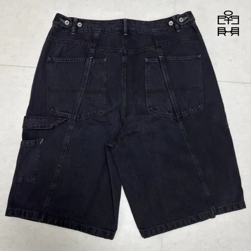 [BUNJANG] Polierter 1/2 Hammer Denim Pants Washed Black Size 4 / 폴리테루_1/2 해머 데님 팬츠_워시드 블랙_4