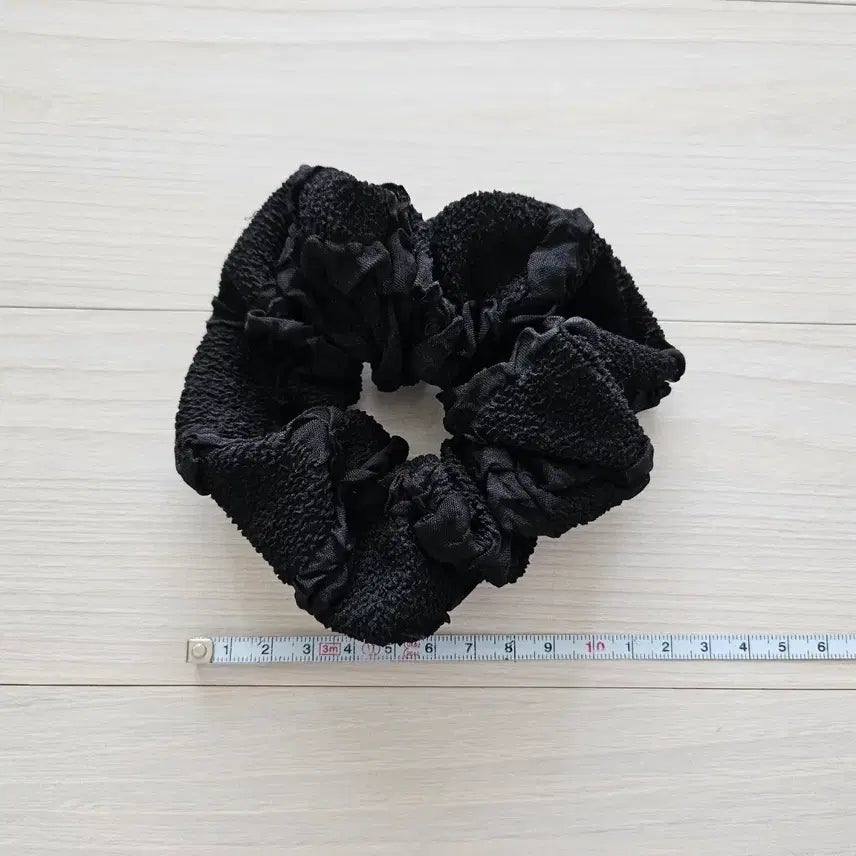 [BUNJANG] Black Lattice Lace Scrunchie Hair Tie / (새상품) 격자레이스 블랙 스크런치 곱창밴드