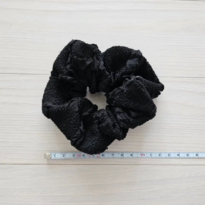 [BUNJANG] Black Lattice Lace Scrunchie Hair Tie / (새상품) 격자레이스 블랙 스크런치 곱창밴드
