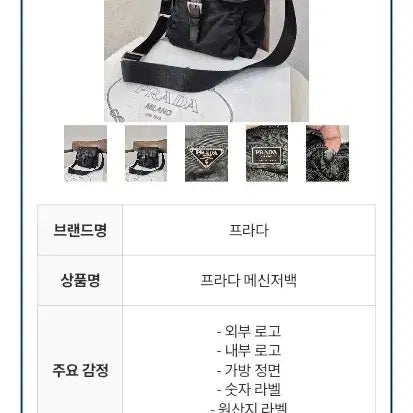 [BUNJANG] Prada One-Pocket Messenger Crossbody Bag / 프라다 메신저백, 원포켓 크로스백