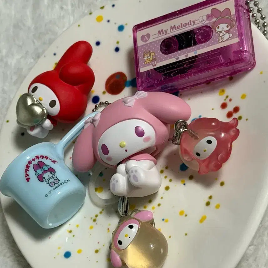 [BUNJANG] Sanrio My Melody Gacha Seal Figure Bundle Set / [산리오] 마이멜로디 가챠 메지루시 피규어 등 일괄