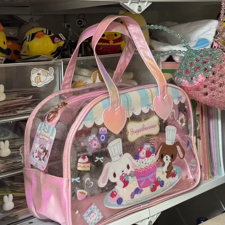 [BUNJANG] Sugabunnies Spinns Glitter Boston Bag / (신상) 슈가바니즈 스핀즈 글리터 가방 보스턴백