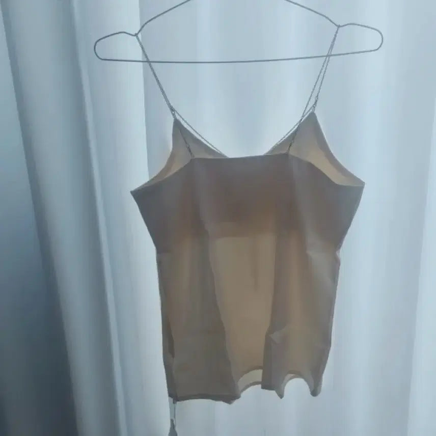 [BUNJANG] Chain Strap Sleeveless Top - S Size, Light Beige / 체인 나시