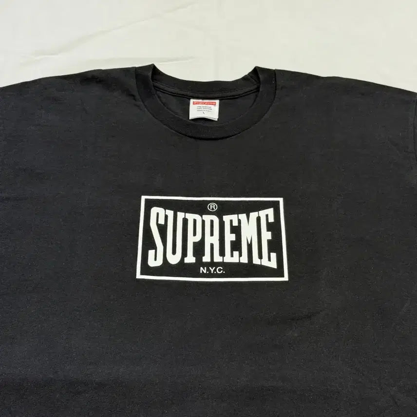 [BUNJANG] Supreme Warm-up Short Sleeve T-Shirt Black / 슈프림 웜업 반팔 티셔츠 블랙