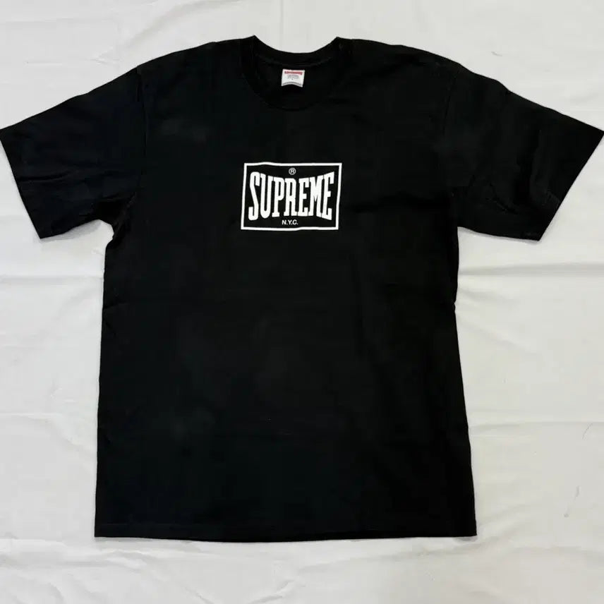 [BUNJANG] Supreme Warm-up Short Sleeve T-Shirt Black / 슈프림 웜업 반팔 티셔츠 블랙