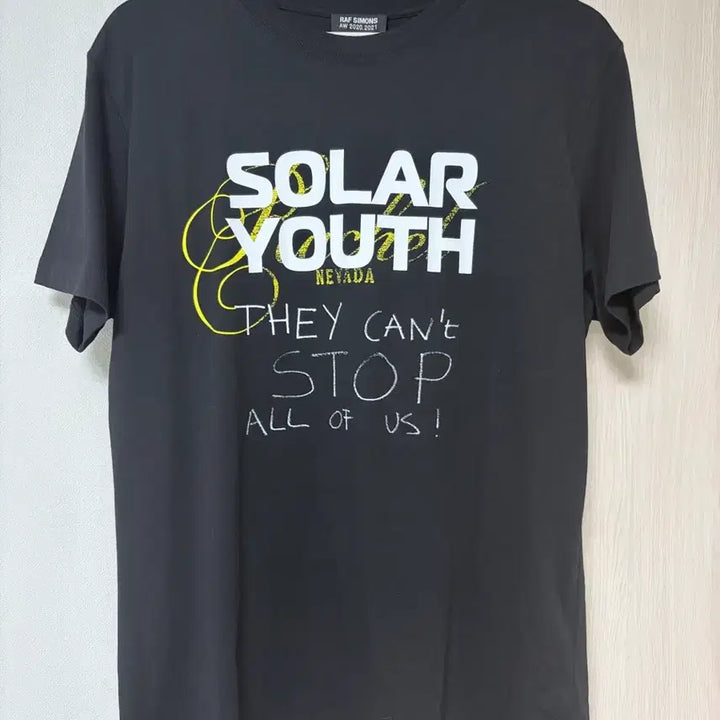[BUNJANG] Raf Simons Solar Youth Black Short Sleeve T-Shirt Size S / 라프시몬스 Solar Youth 블랙 반팔 티셔츠 S