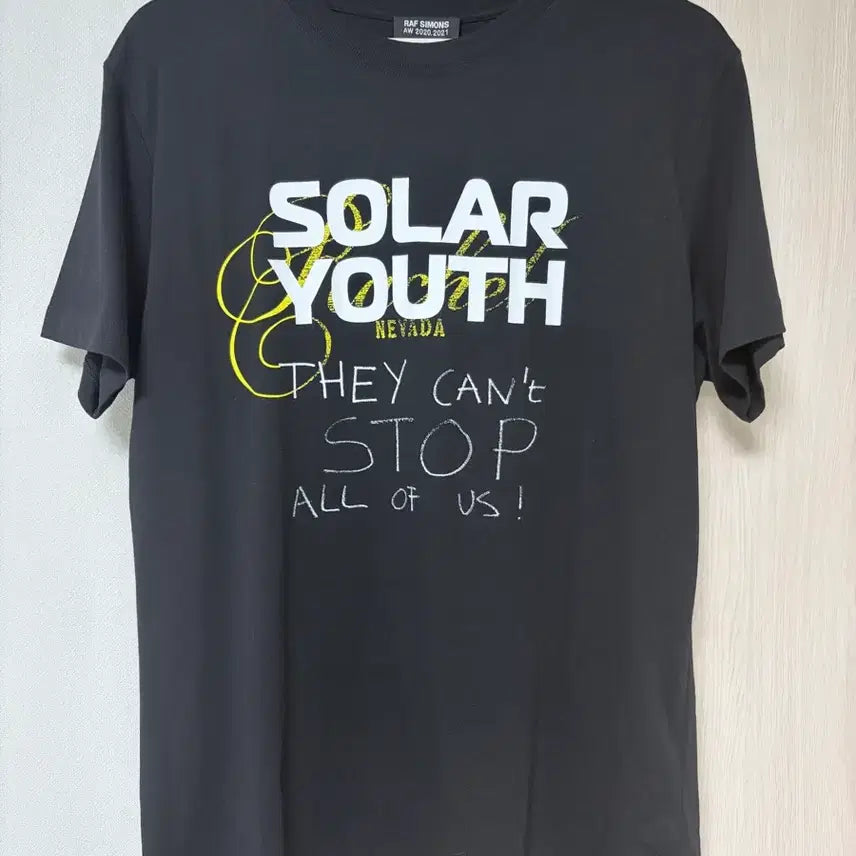 [BUNJANG] Raf Simons Solar Youth Black Short Sleeve T-Shirt Size S / 라프시몬스 Solar Youth 블랙 반팔 티셔츠 S
