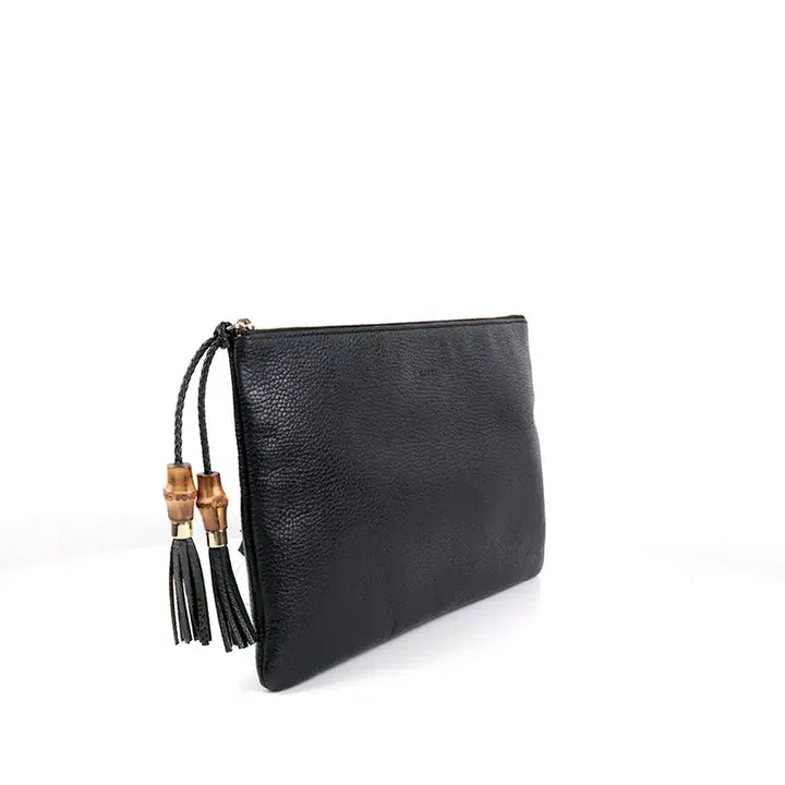 [BUNJANG] Gucci Bamboo Tassel Clutch Black 449653 / [중고명품다올] 구찌 뱀부 태슬 클러치 블랙 449653