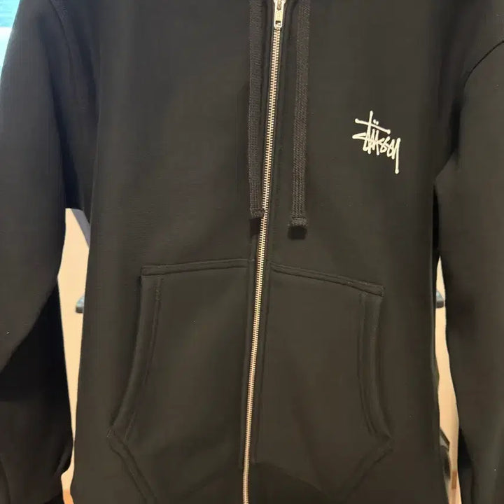 [BUNJANG] Stussy Black Zip-Up Hoodie / 스투시 블랙 후드 집업