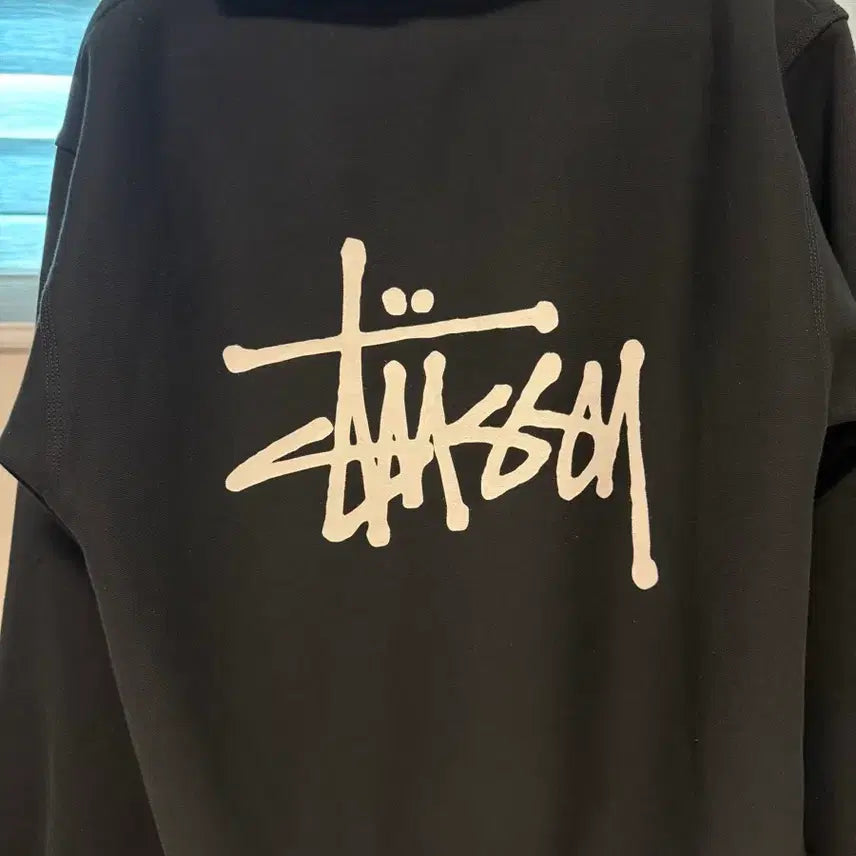 [BUNJANG] Stussy Black Zip-Up Hoodie / 스투시 블랙 후드 집업