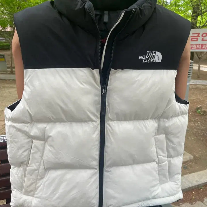 [BUNJANG] The North Face Eco-Friendly Padded Vest (White) / 에코 눕시 노스페이스 패딩 조끼XL