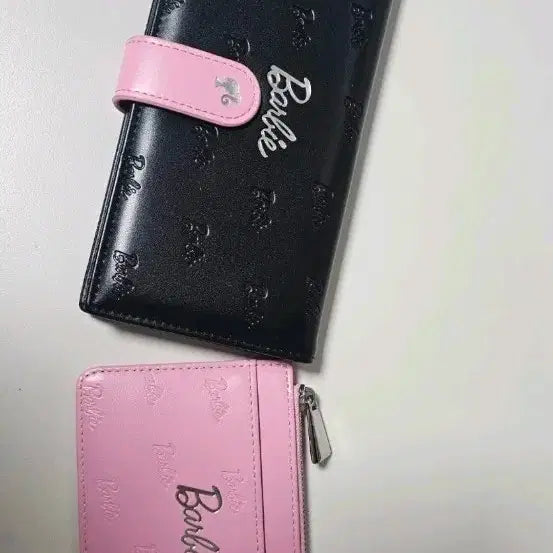 [BUNJANG] MIniso Barbie Wallet and Cardholder Set / 바비 장지갑 / 카드지갑 세트 블랙 핑크 미니소 바비 정품 세트