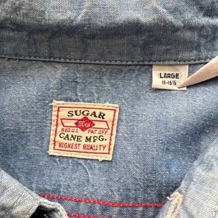 [BUNJANG] Sugar Cane Chambray Shirt / 슈가케인 샴브레이셔츠 16-16 1/2
