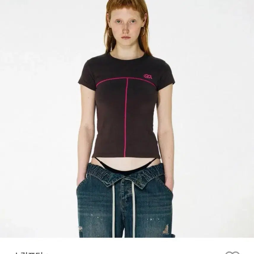 [BUNJANG] Sculptor Contrast Stitch Tee Brown / 스컬프터 Contrast Stitch Tee Brown , m