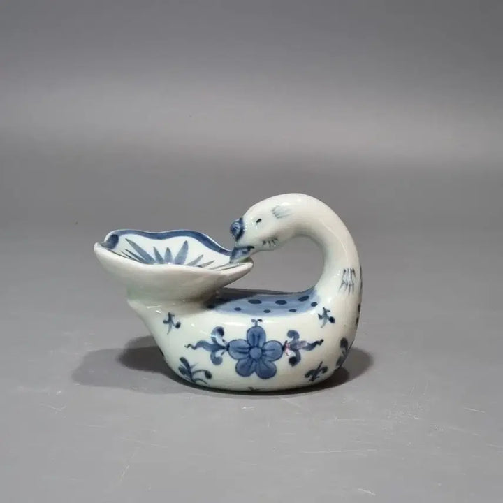 [SOLD OUT] 청화 백자 오리 유등. 가로10.5세로6높이 8