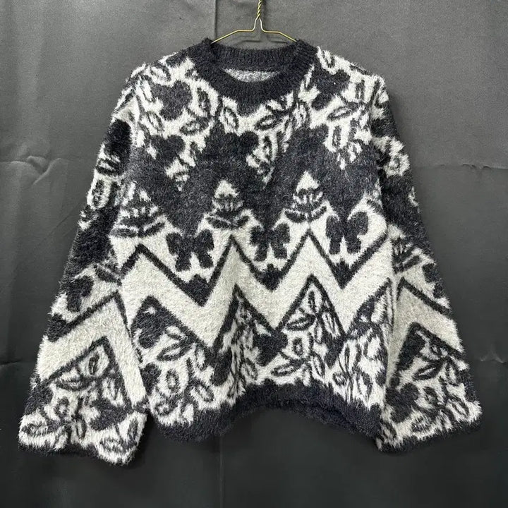 [BUNJANG] Qoqose Angora Pattern Knit Sweater / 쿠오세 앙고라 패턴 니트