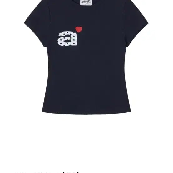 [SOLD OUT] aeae 도트 레터 티셔츠 네이비
