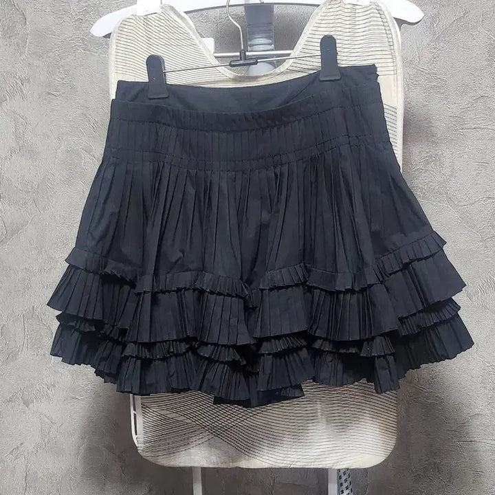 [BUNJANG] Ozweego Pleats Mini Skirt Black / 오즈세컨플리츠스커트