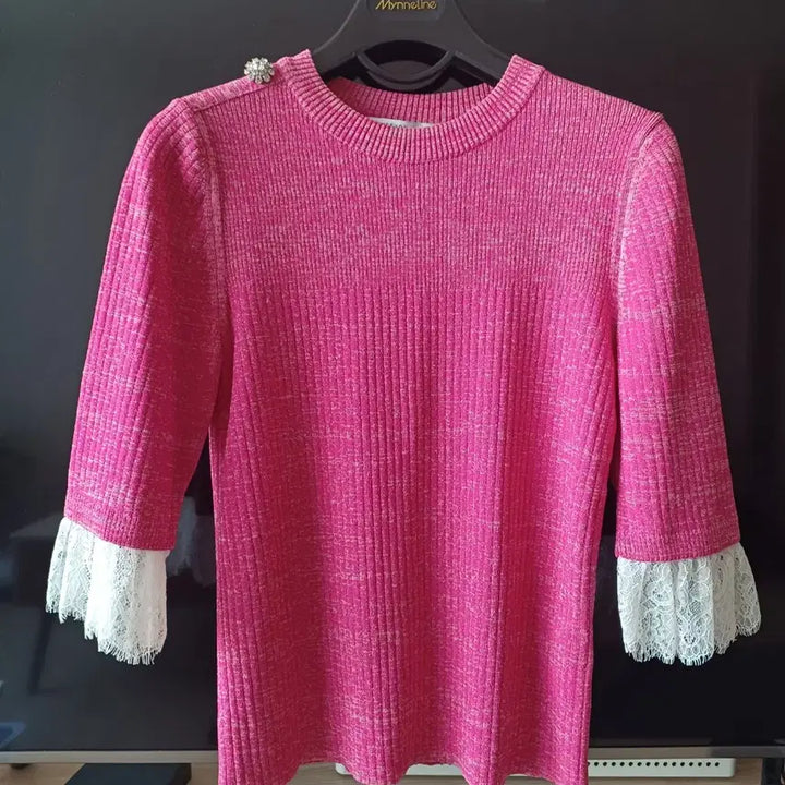 [BUNJANG] Lenibon Pink Knit Sweater Size 90 / 레니본 니트  90사이즈 핑크