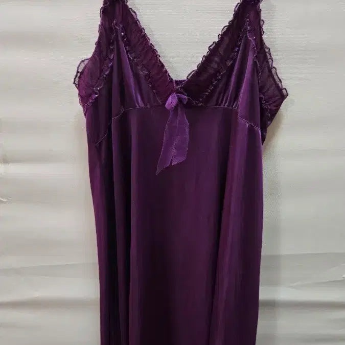[BUNJANG] Velvet Slip Dress - Purple, Size 95 / 슬립95