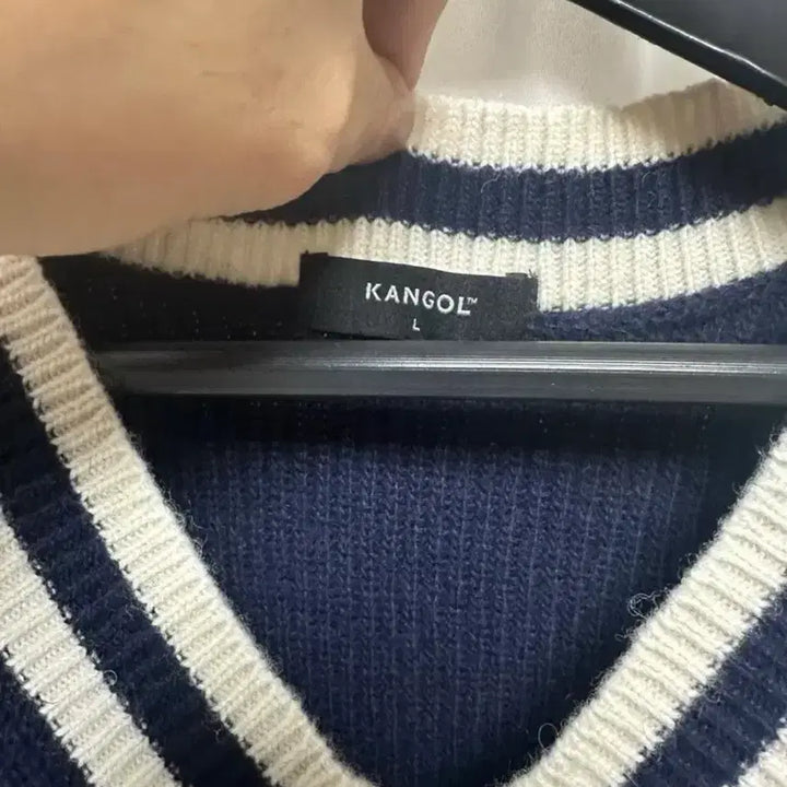 [BUNJANG] Kangol Knit Vest Navy 105-110 / no.64 캉골 니트 조끼 네이비 105~110