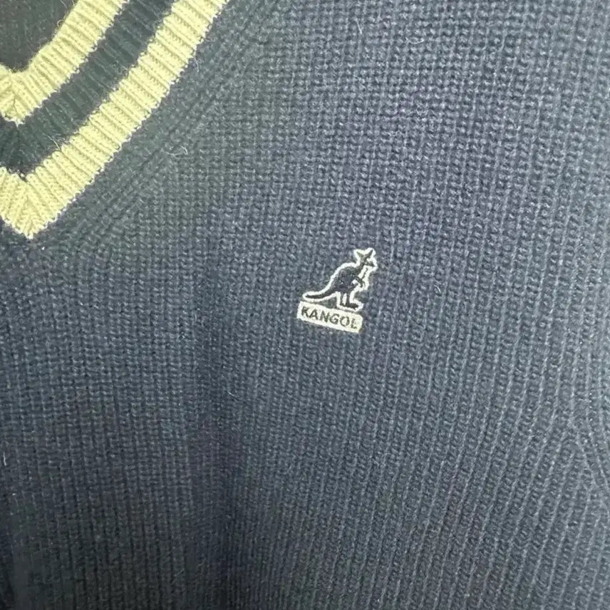 [BUNJANG] Kangol Knit Vest Navy 105-110 / no.64 캉골 니트 조끼 네이비 105~110