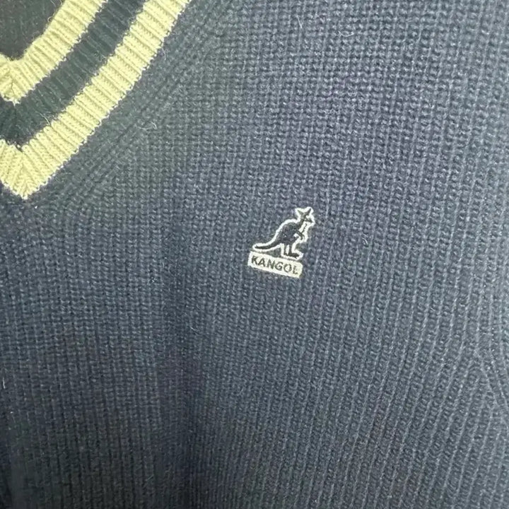 [BUNJANG] Kangol Knit Vest Navy 105-110 / no.64 캉골 니트 조끼 네이비 105~110